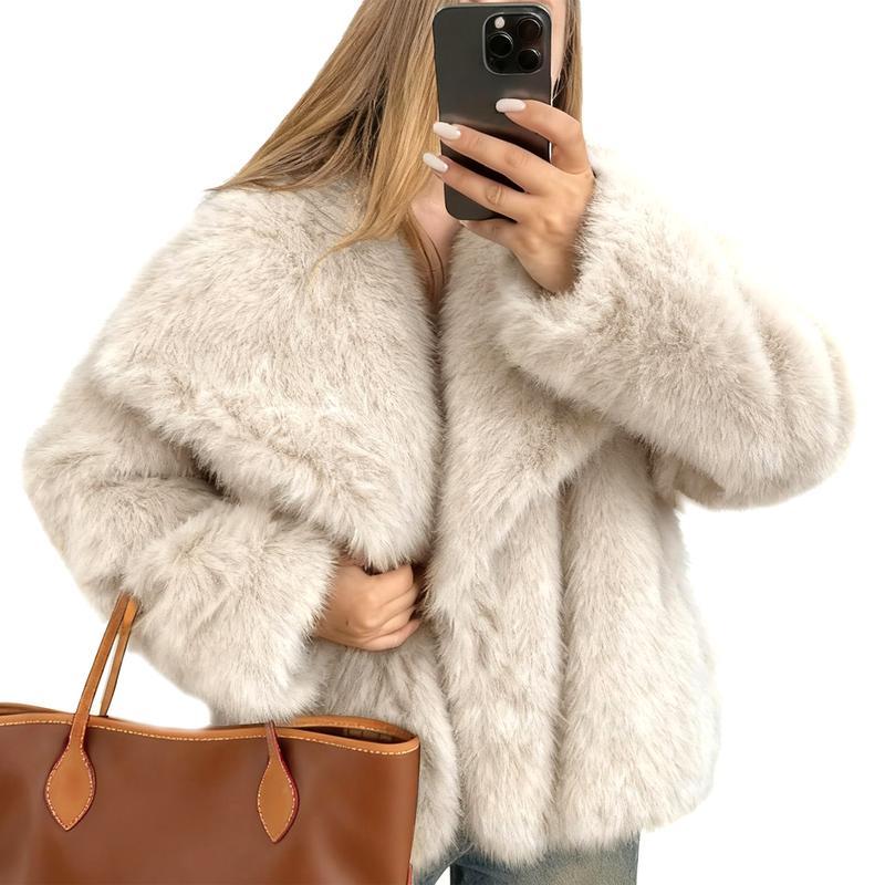 LAURENCE™ - Manteau court en fausse fourrure tendance pour les tenues d'automne et d'hiver