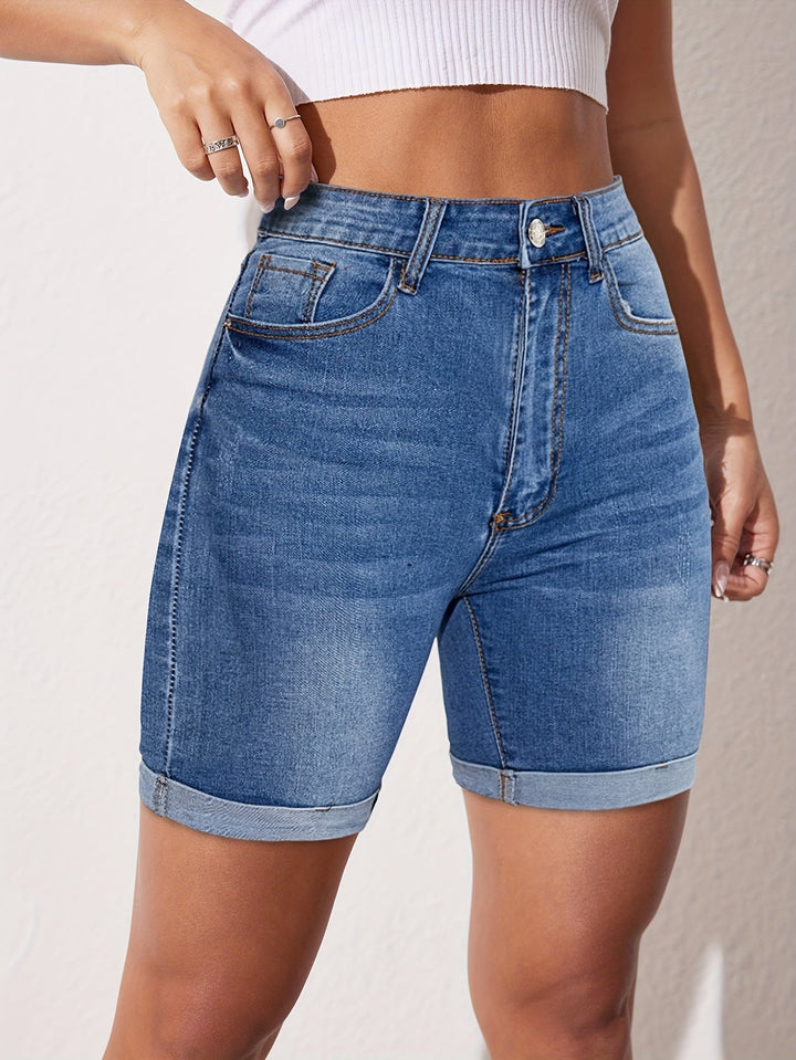 RAPHAELLE™ - Short en jean bermuda stretch