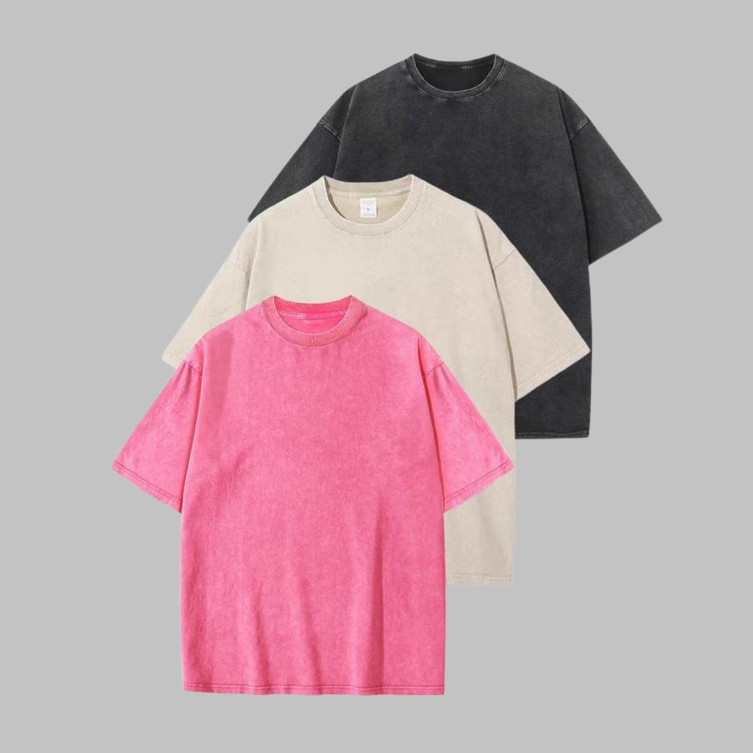 AFINA™ - Chemise unisexe décontractée à col rond et coupe oversize.