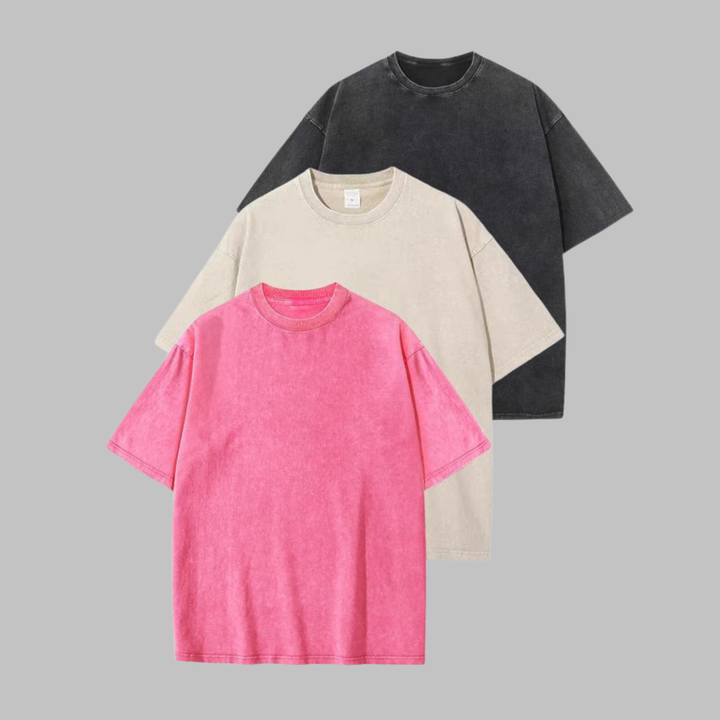 AFINA™ - Chemise unisexe décontractée à col rond et coupe oversize.