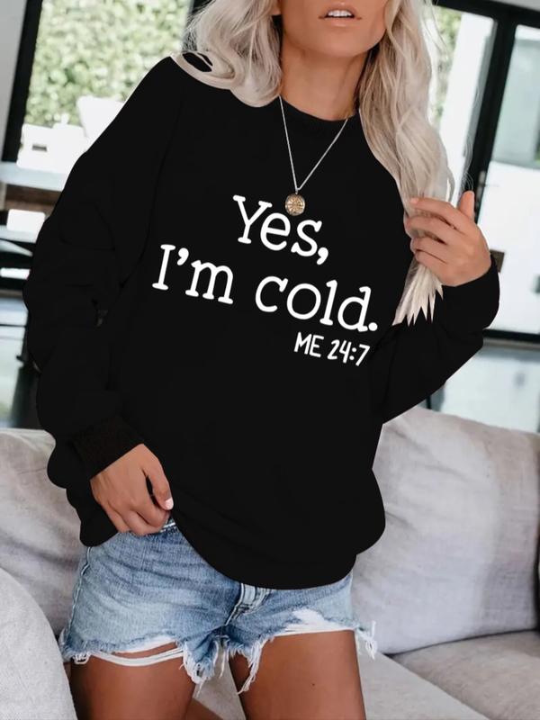 KAYLEE™ - Sweat-shirt décontracté à imprimé slogan