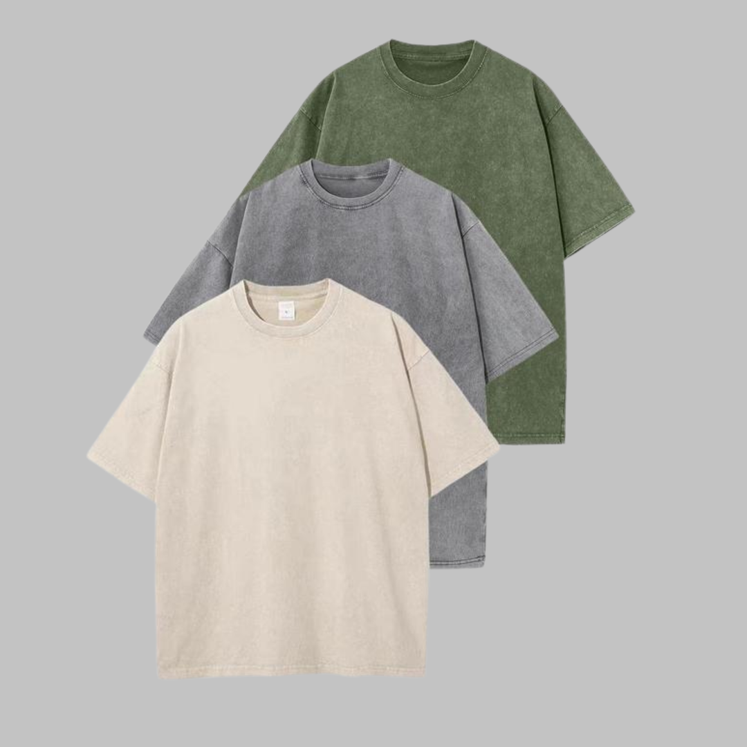 AFINA™ - Chemise unisexe décontractée à col rond et coupe oversize.