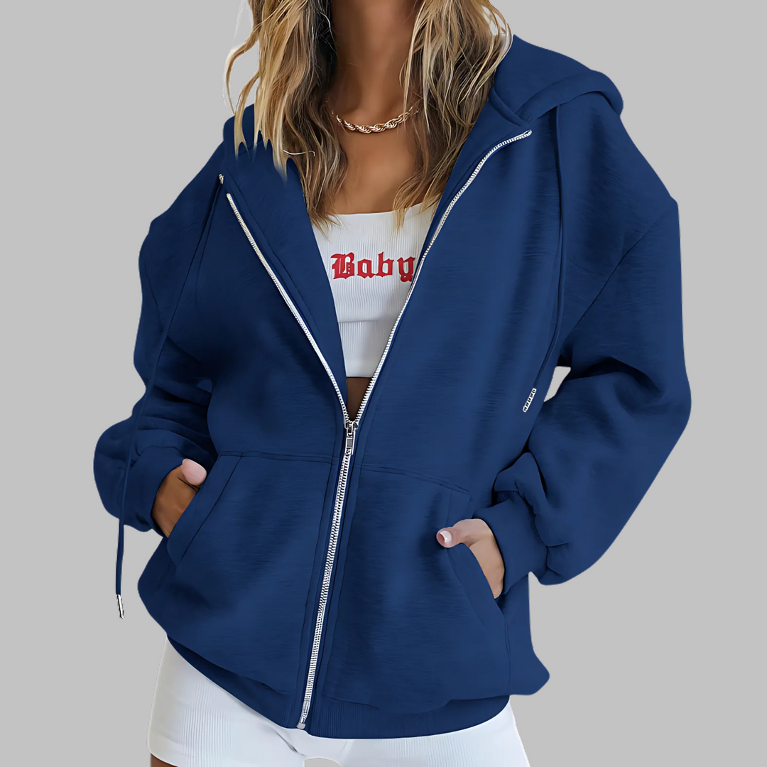 LILMA™ - Veste classique à capuche zippée et oversize