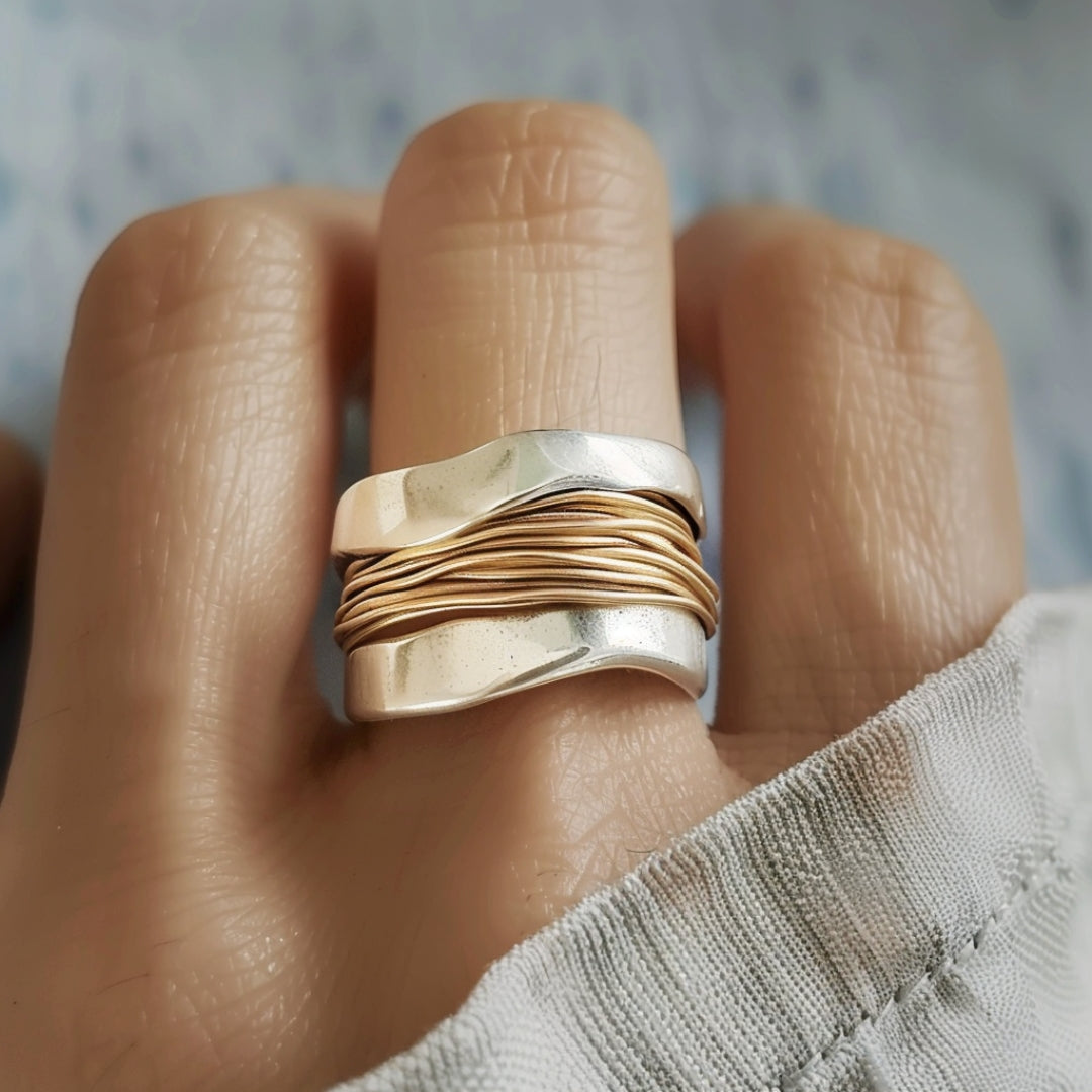 Bague RENA™ - Fils d'or argentés