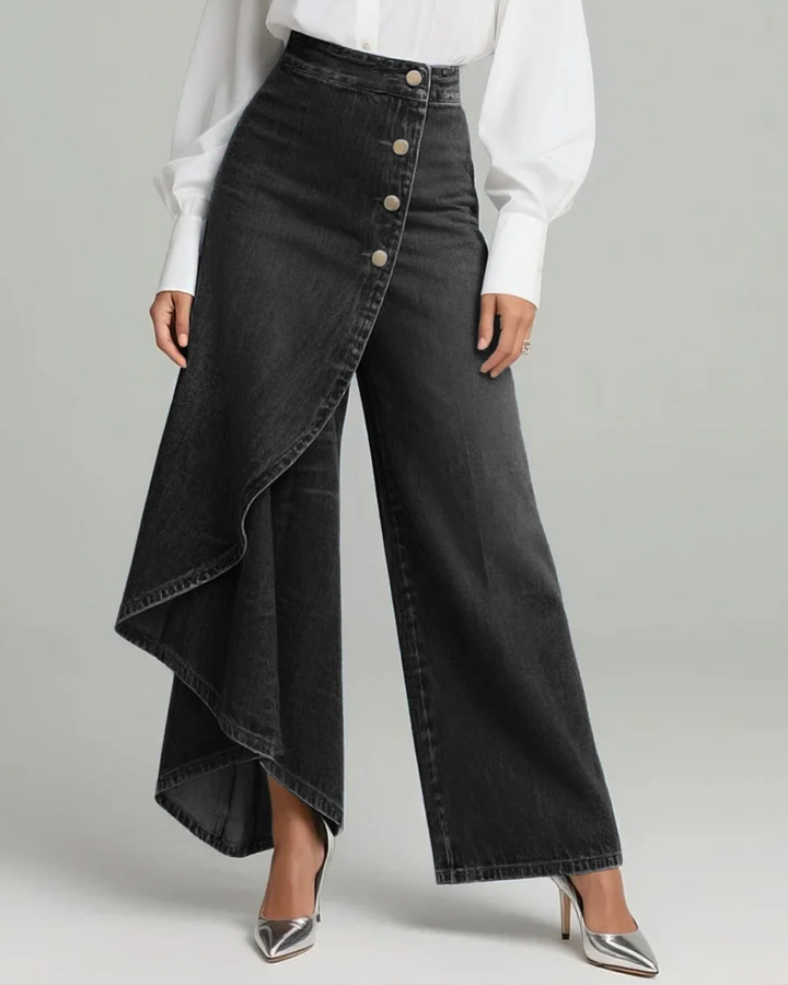 Abigail | Slim Fit Denim Wrap Jeans