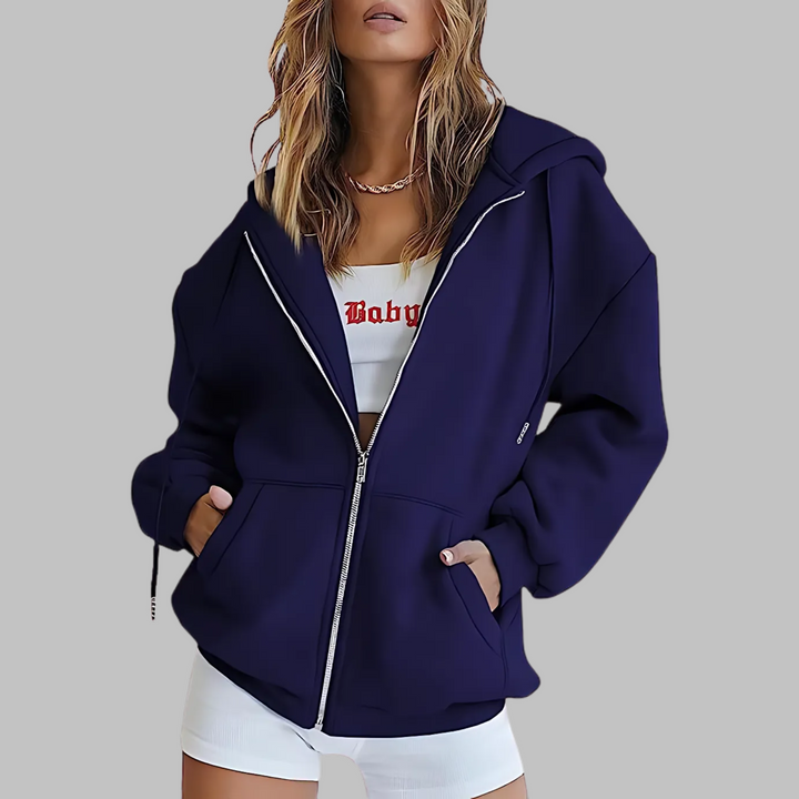 LILMA™ - Veste classique à capuche zippée et oversize