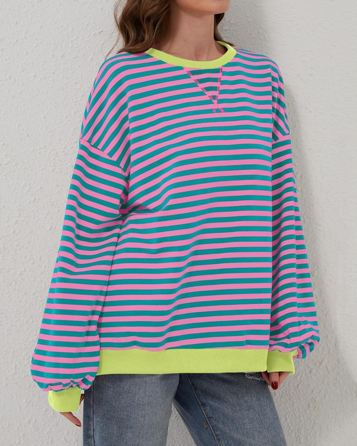 ROXANNE™ - Sweat-shirt rayé oversize