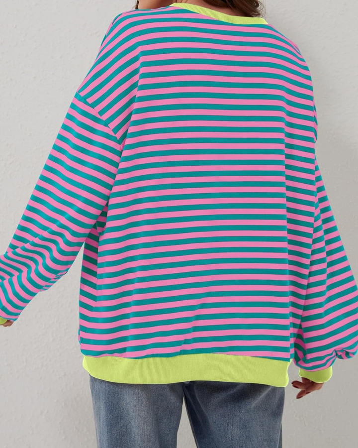 ROXANNE™ - Sweat-shirt rayé oversize