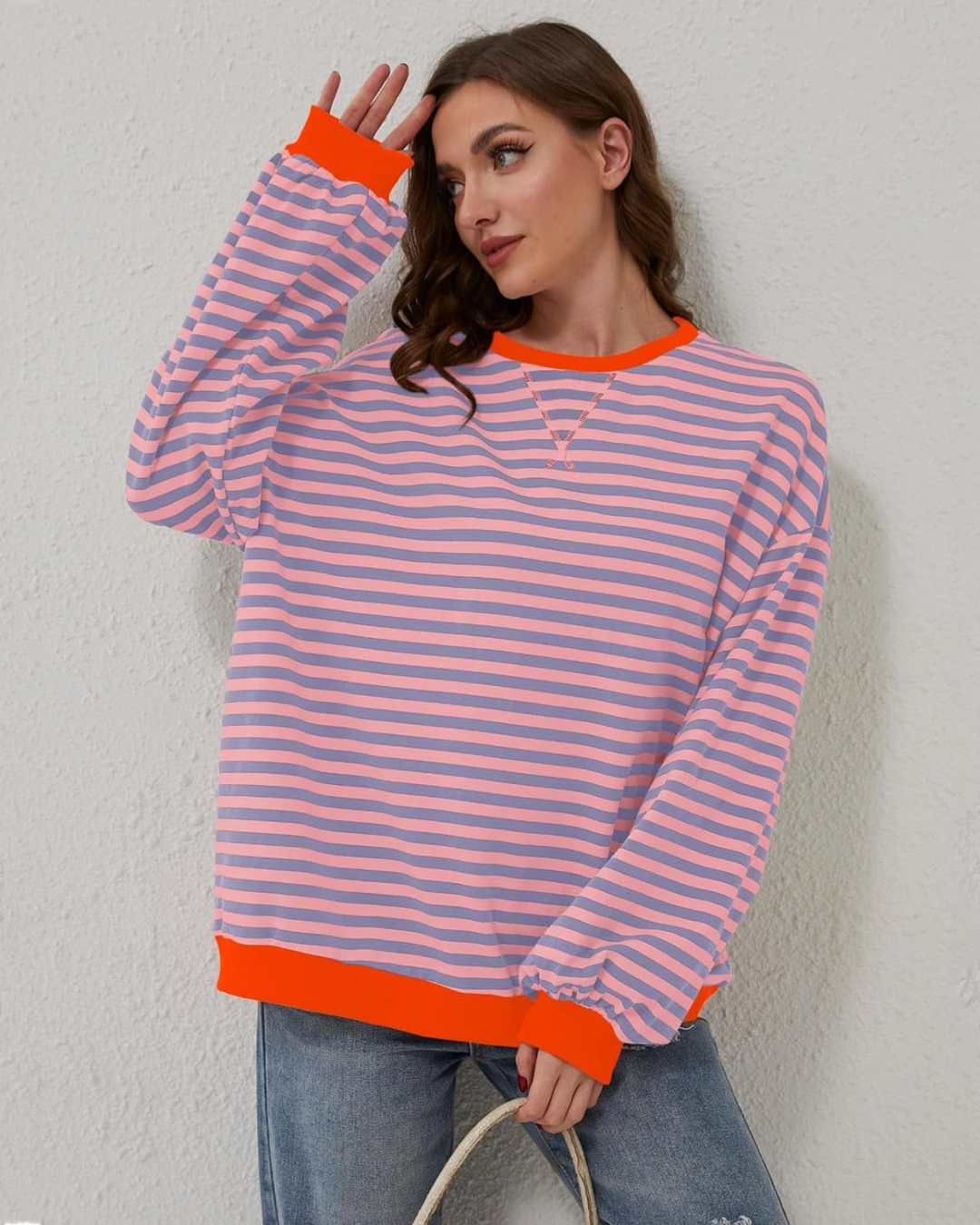 ROXANNE™ - Sweat-shirt rayé oversize