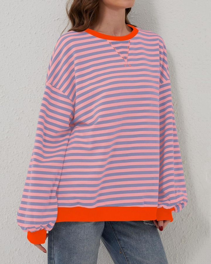 ROXANNE™ - Sweat-shirt rayé oversize