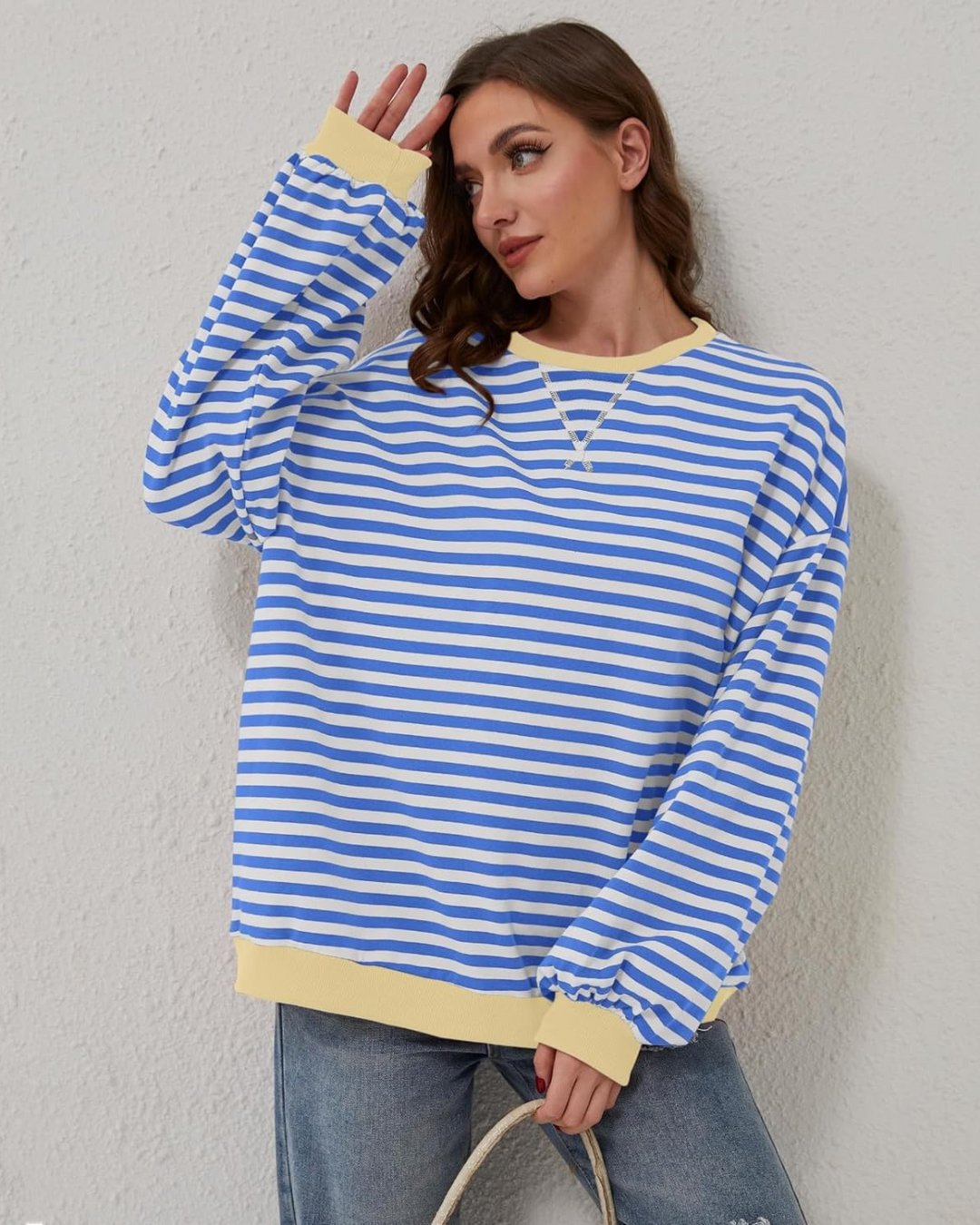 ROXANNE™ - Sweat-shirt rayé oversize