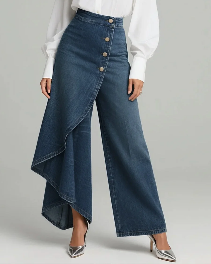 Abigail | Slim Fit Denim Wrap Jeans