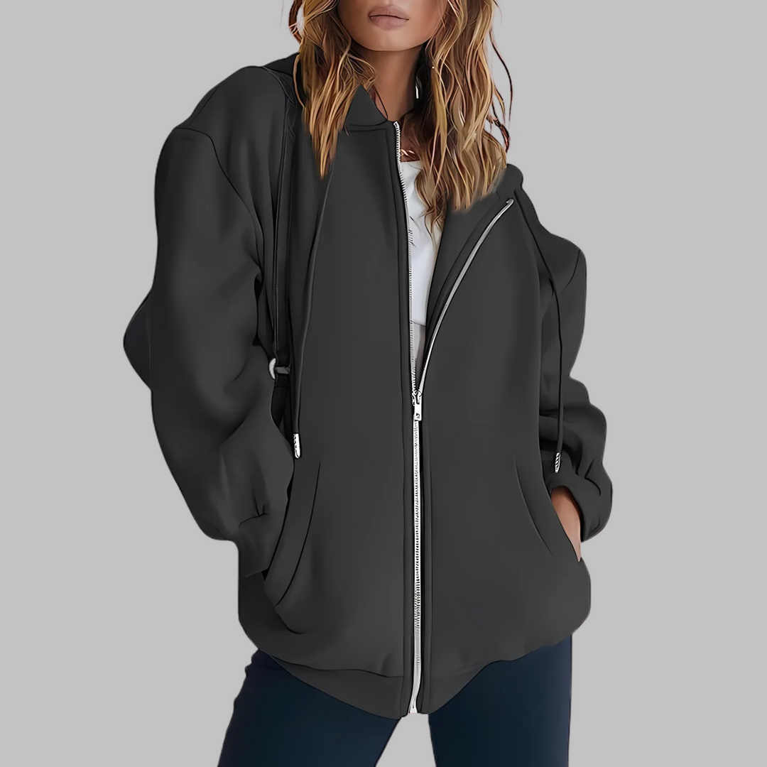 LILMA™ - Veste classique à capuche zippée et oversize