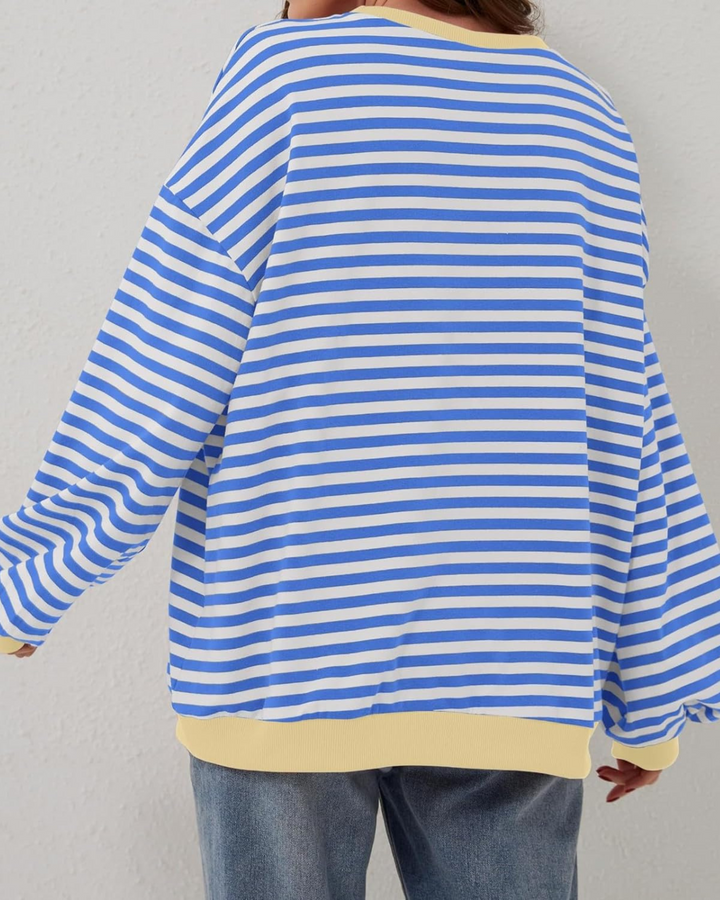 ROXANNE™ - Sweat-shirt rayé oversize