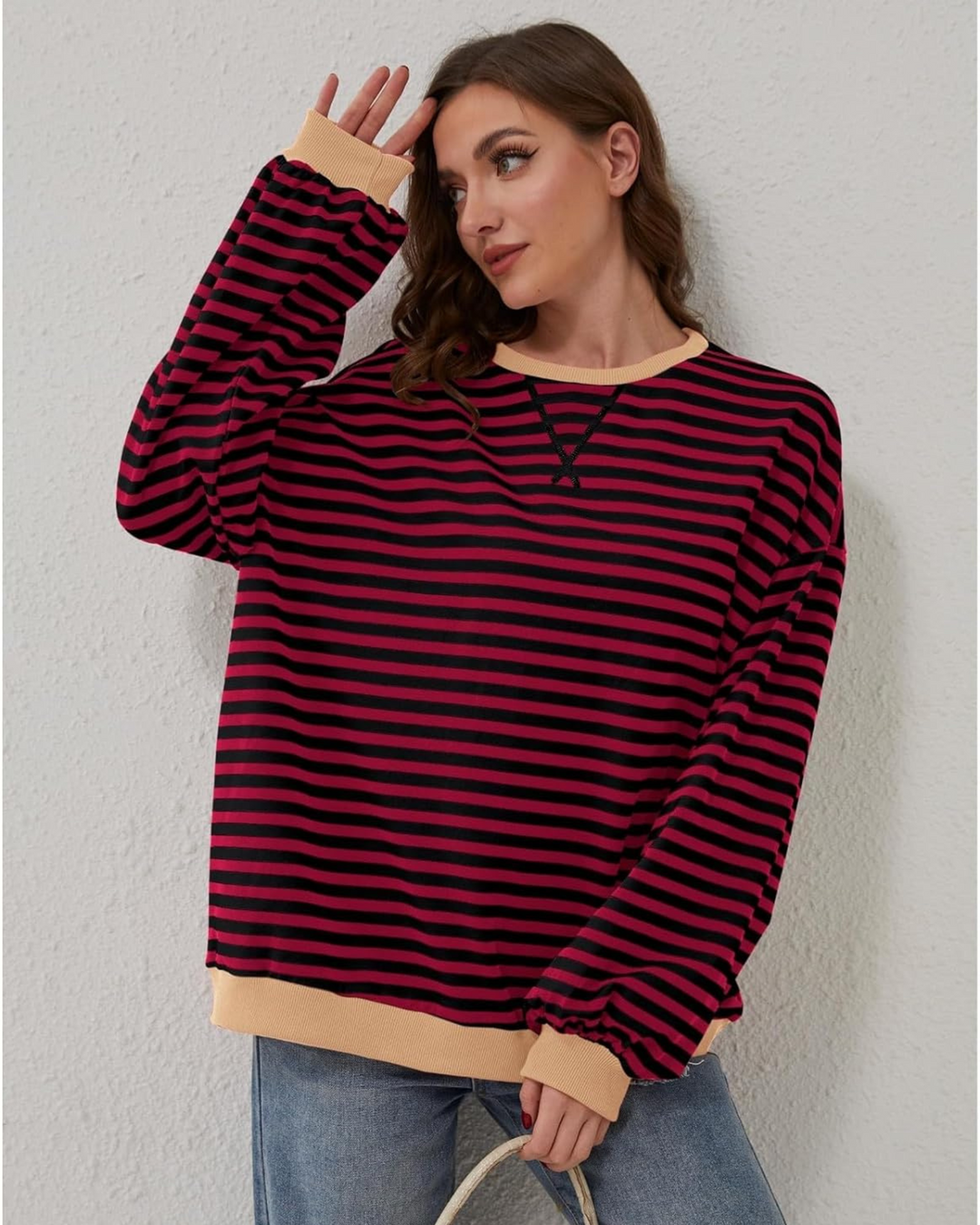 ROXANNE™ - Sweat-shirt rayé oversize