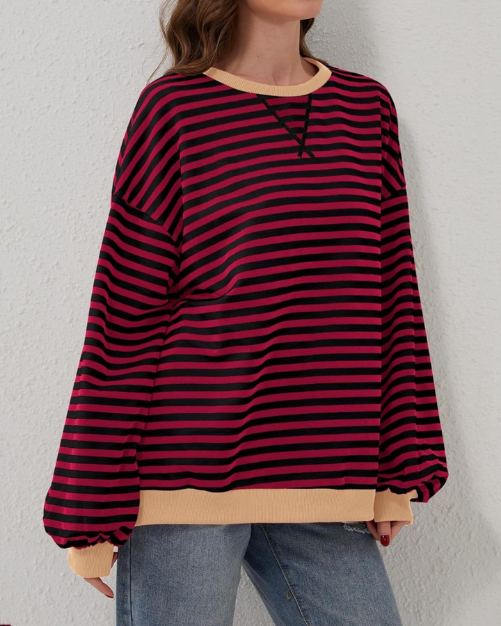 ROXANNE™ - Sweat-shirt rayé oversize
