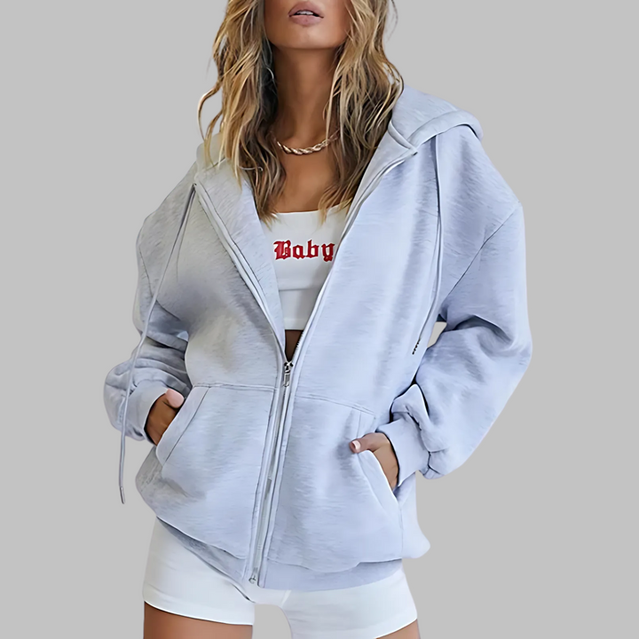 LILMA™ - Veste classique à capuche zippée et oversize