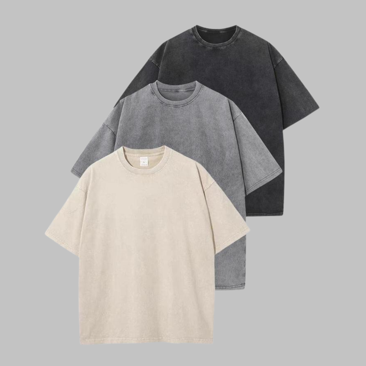 AFINA™ - Chemise unisexe décontractée à col rond et coupe oversize.