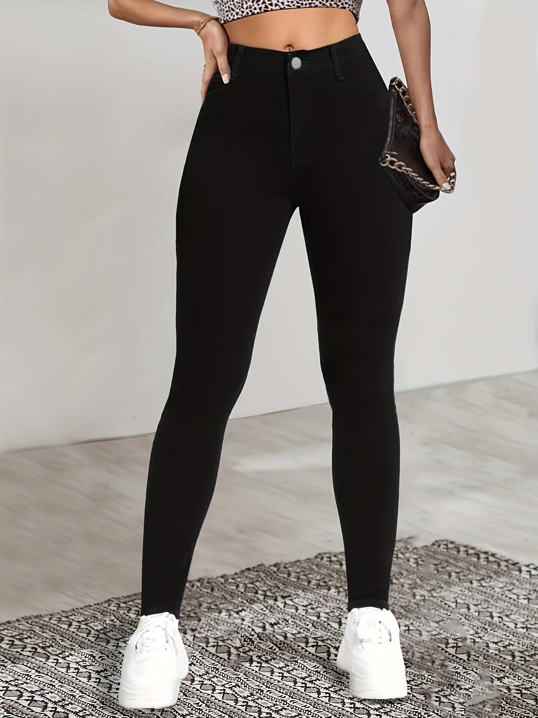 LISETTE™ - Jean skinny taille haute élégant 