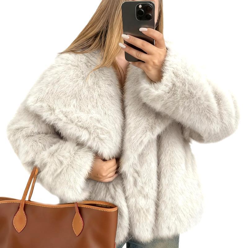 LAURENCE™ - Manteau court en fausse fourrure tendance pour les tenues d'automne et d'hiver