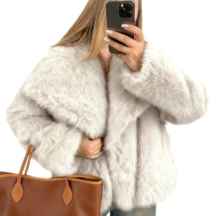 LAURENCE™ - Manteau court en fausse fourrure tendance pour les tenues d'automne et d'hiver