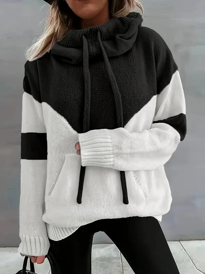 RÍONA™ - Sweat à capuche confortable bicolore