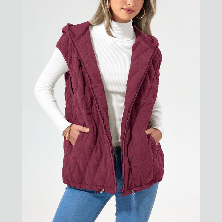 LIAM™ - Manteau d'hiver confortable sans manches à capuche et poches