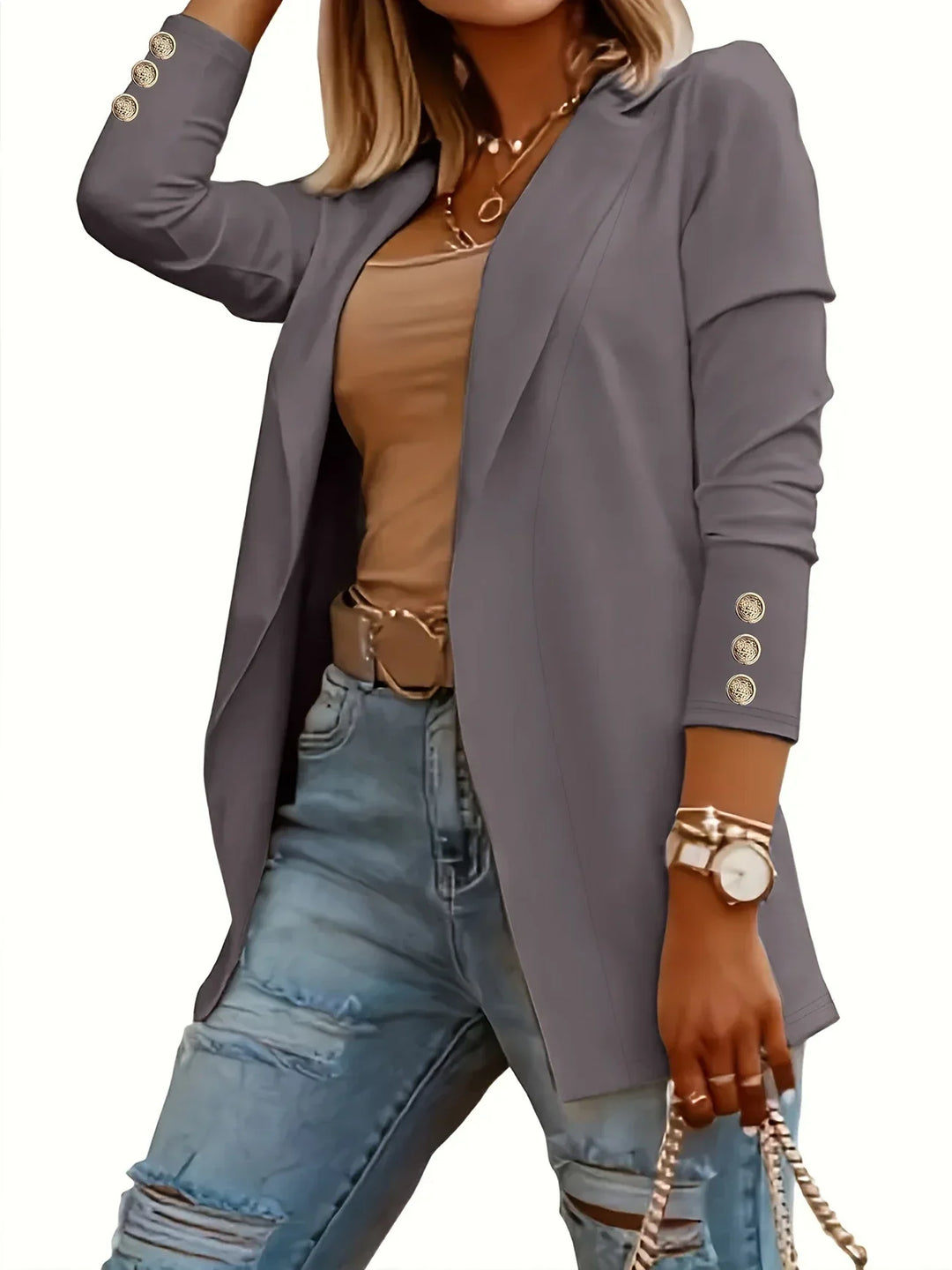 EMMA™ - Veste chic ouverte sur le devant