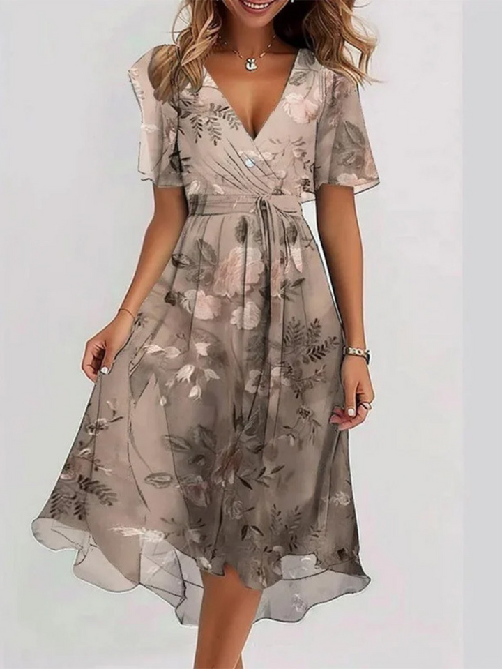 LAVINA™ – Robe midi bohème vibrante