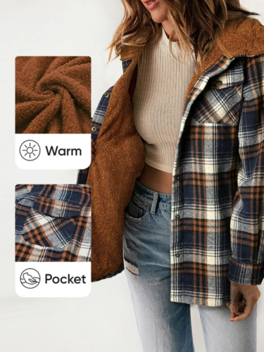 HANNAH™ - Veste à carreaux chic