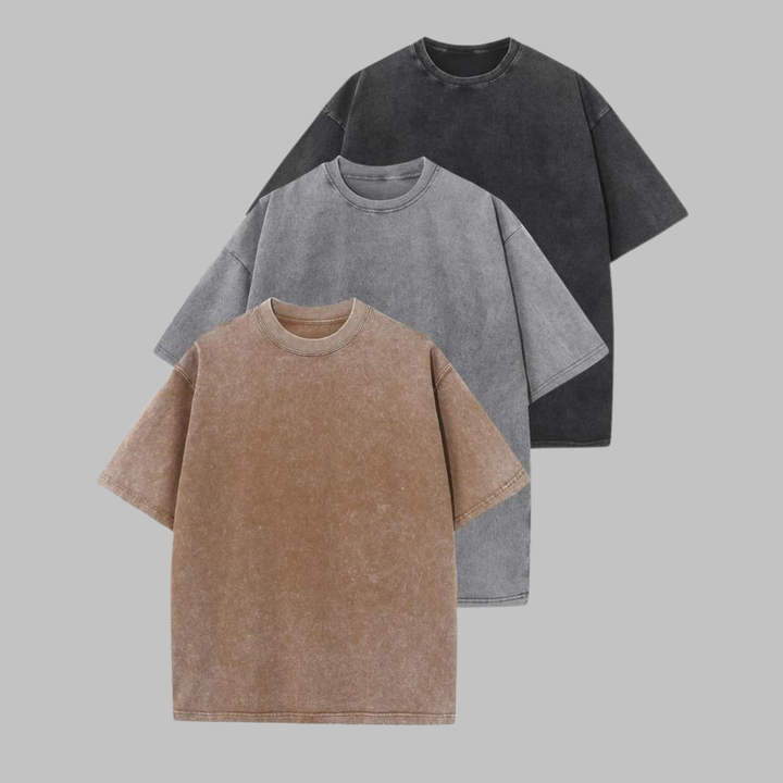 AFINA™ - Chemise unisexe décontractée à col rond et coupe oversize.