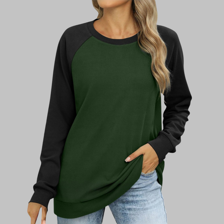 LHANTEL™ - Sweat-shirt décontracté à manches longues et col rond