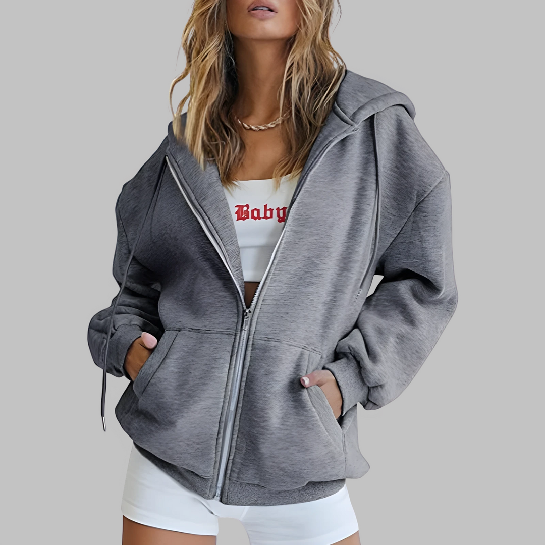 LILMA™ - Veste classique à capuche zippée et oversize