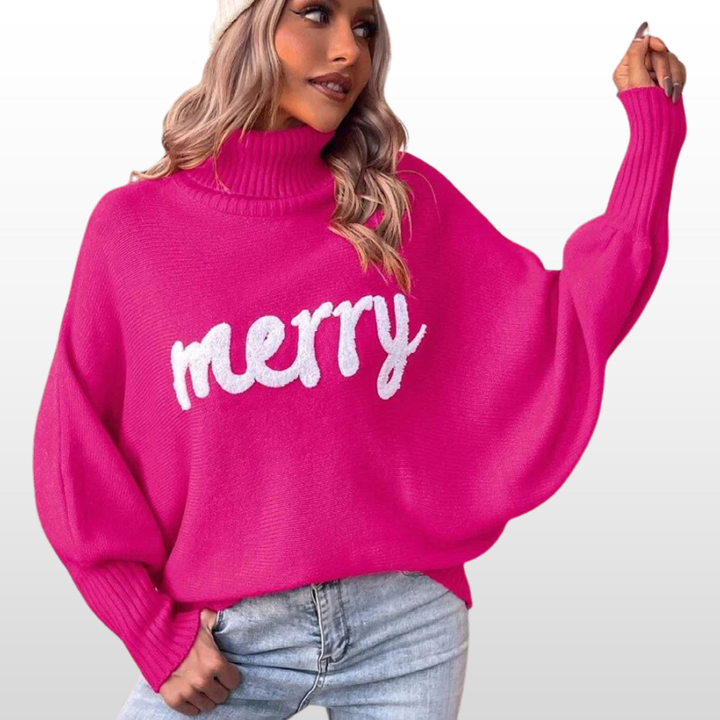 EMMIE™ - Pull en maille ample à manches chauve-souris