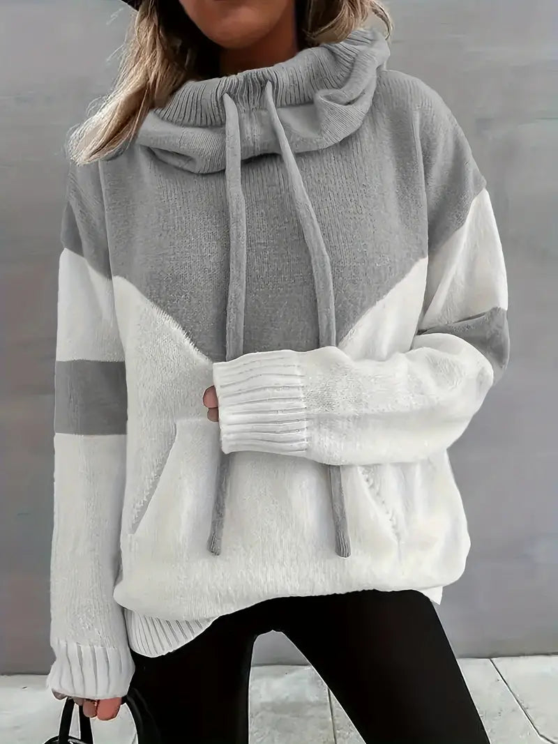 RÍONA™ - Sweat à capuche confortable bicolore