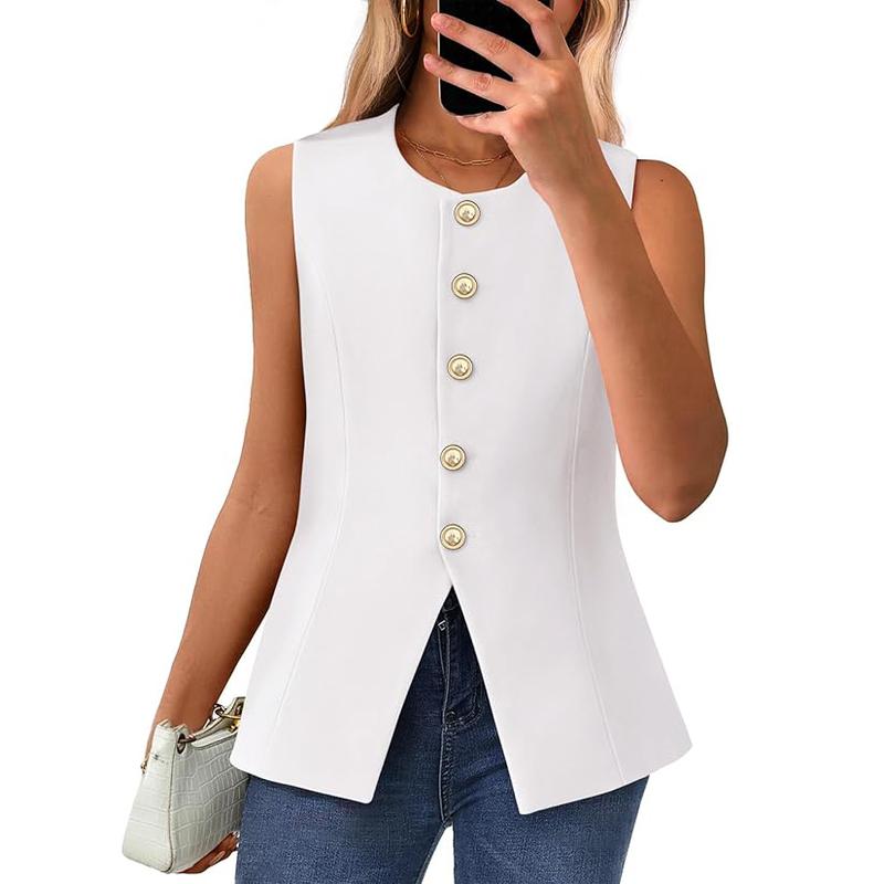 CORAZON™ – Gilet sans manches chic à boutons
