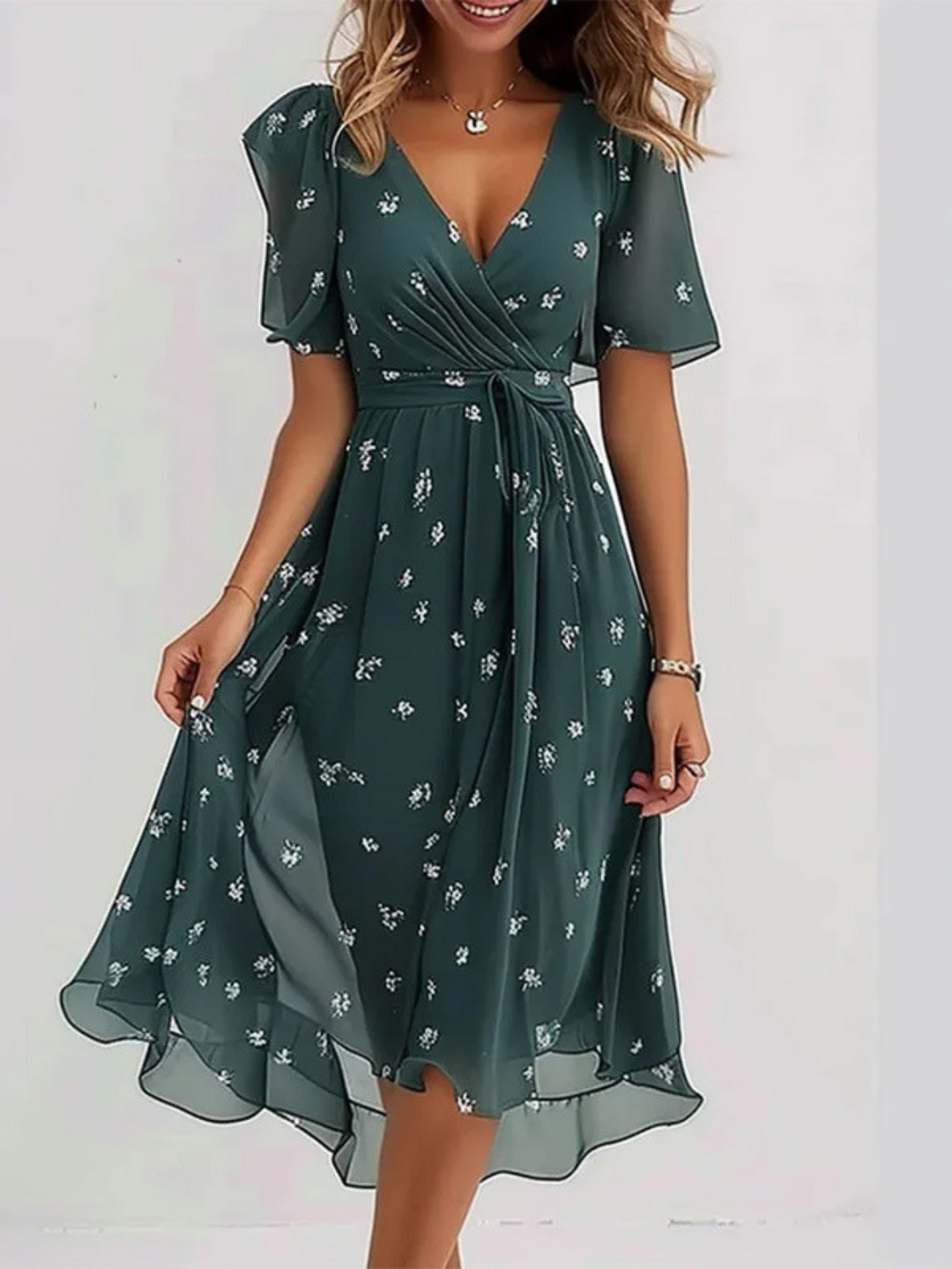 LAVINA™ – Robe midi bohème vibrante