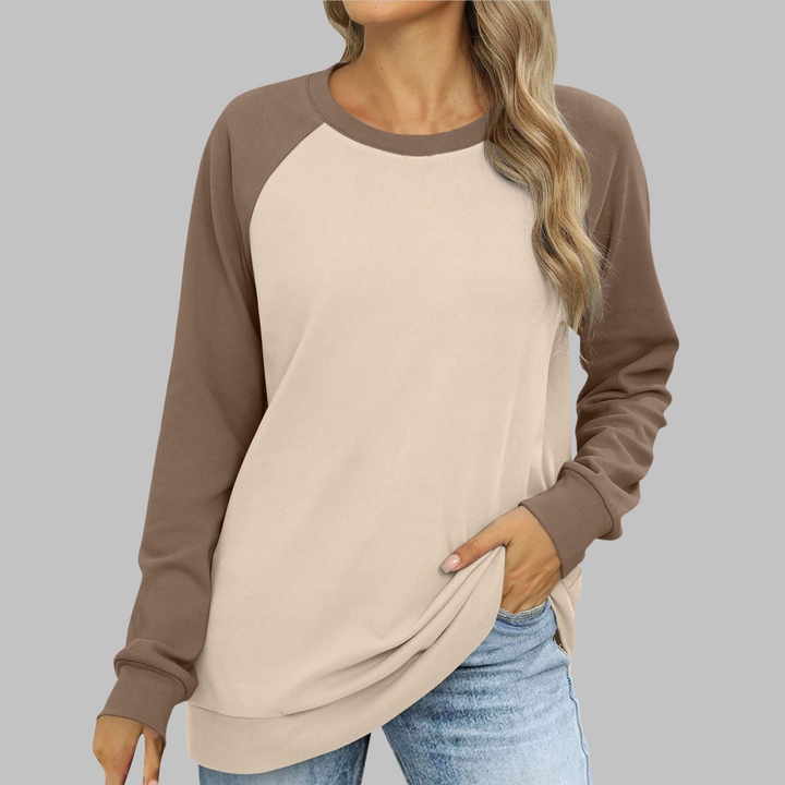 LHANTEL™ - Sweat-shirt décontracté à manches longues et col rond