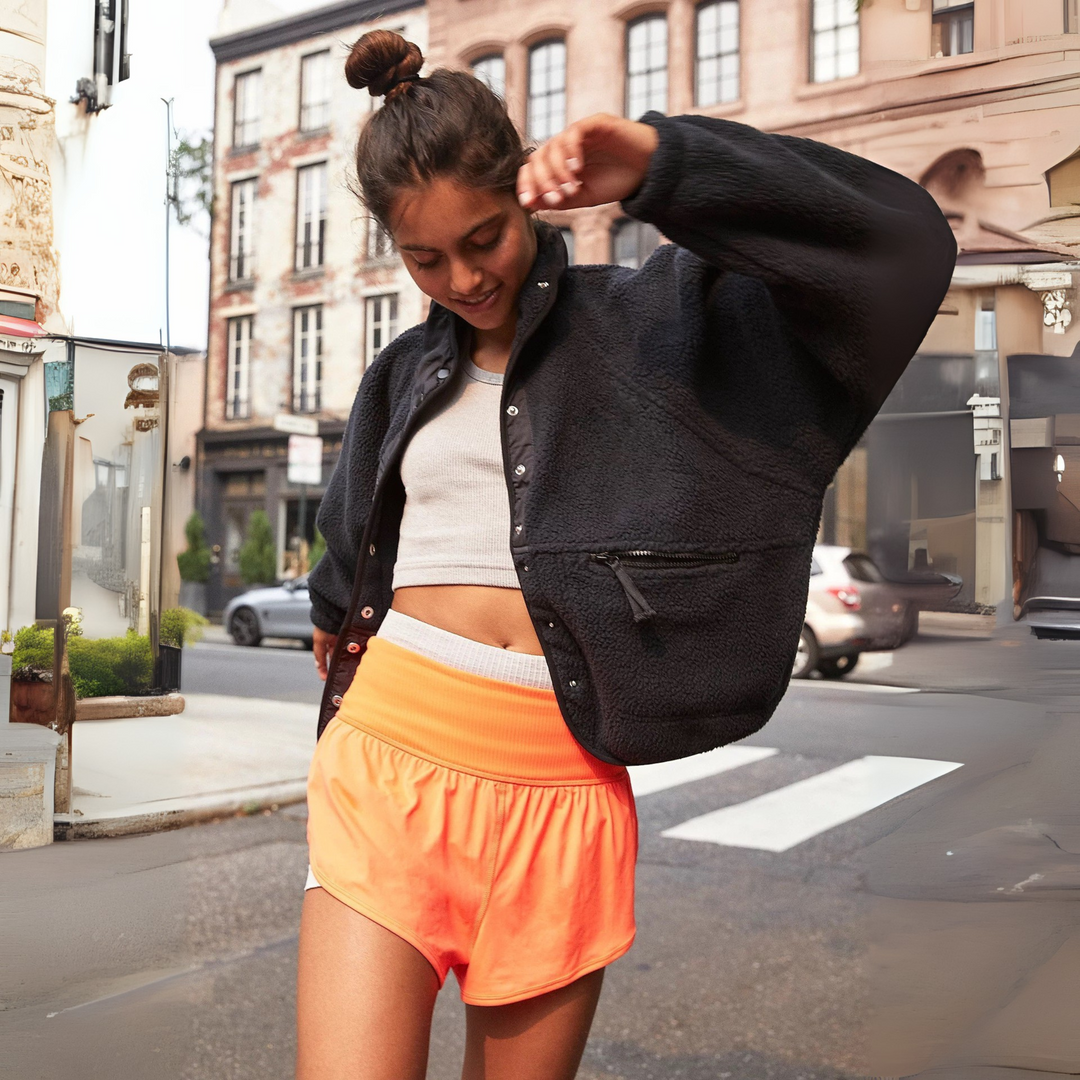 MANCY™ - Veste courte décontractée à boutons