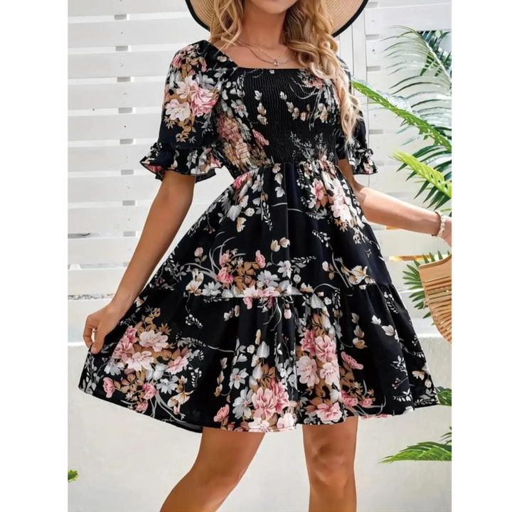 ISOLDE™ – Robe d'été vintage à manches volantées et imprimé floral