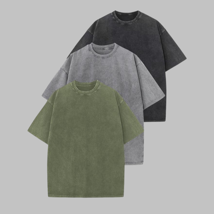 AFINA™ - Chemise unisexe décontractée à col rond et coupe oversize.