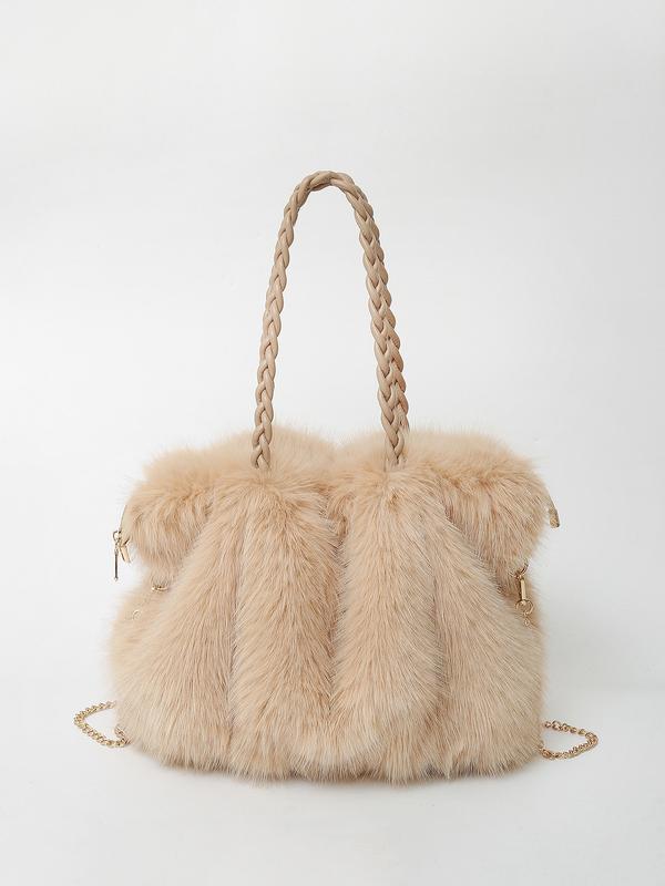 CHARLOTTE™ - Sac cabas bandoulière polyvalent en velours peluche