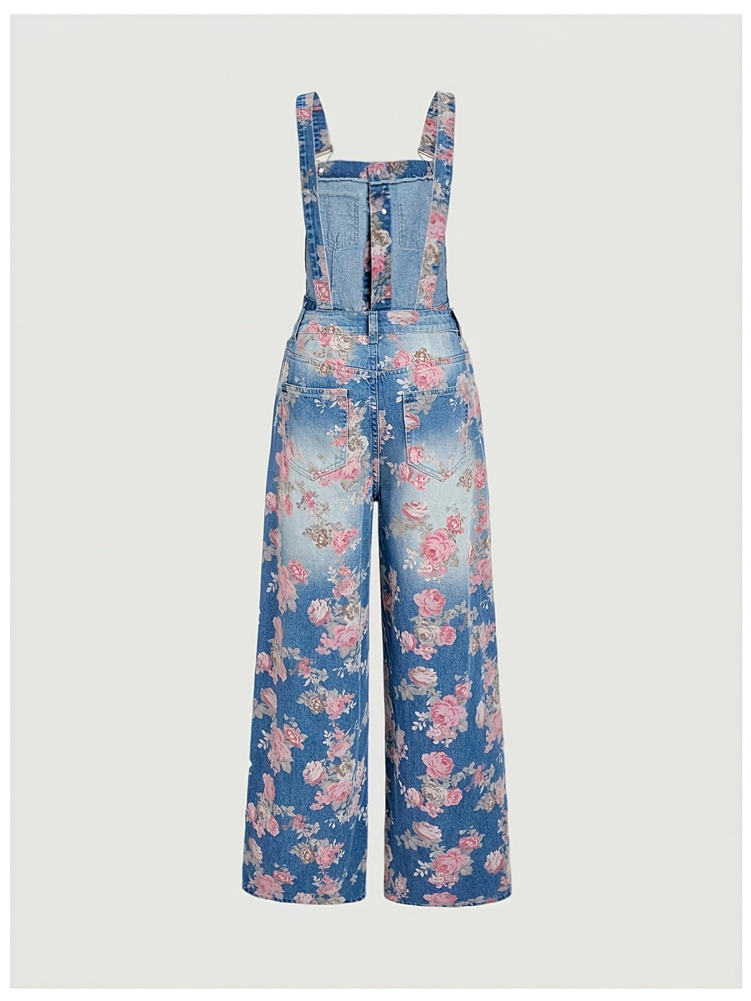 Rosalie | Floral Denim Overalls