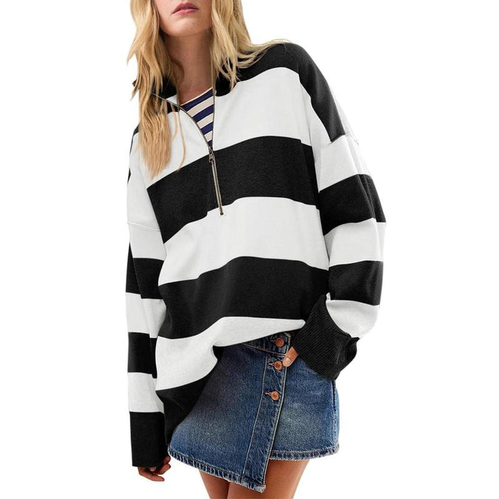 AUTUMN™ - Pull à col roulé oversize élégant avec demi-fermeture éclair