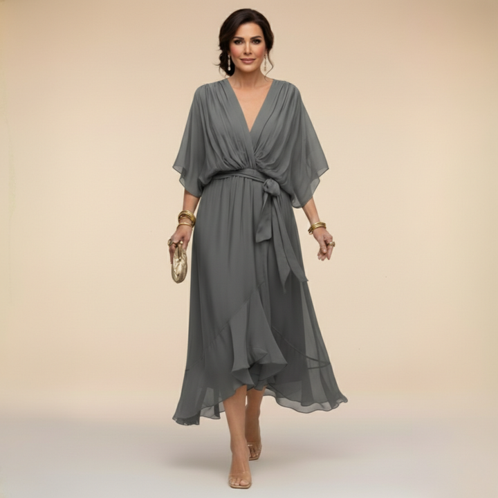 Marta | Robe en mousseline à encolure en V