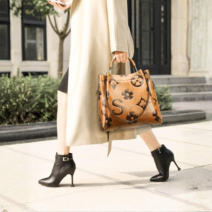 SAYALA™ - Sac à main et sac bandoulière chics et tendance à motif floral en relief