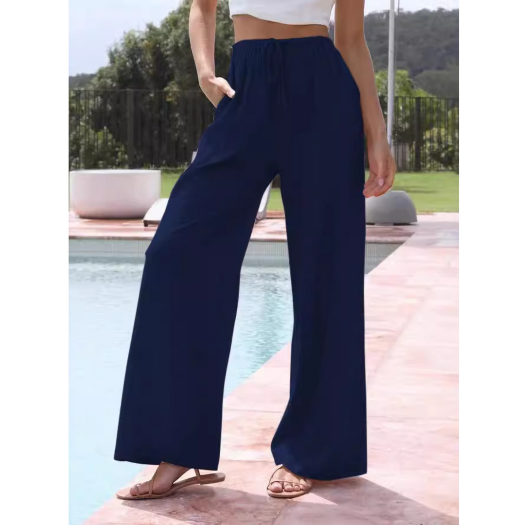 VIRENA™ – Pantalon d'été décontracté, léger et à jambes larges