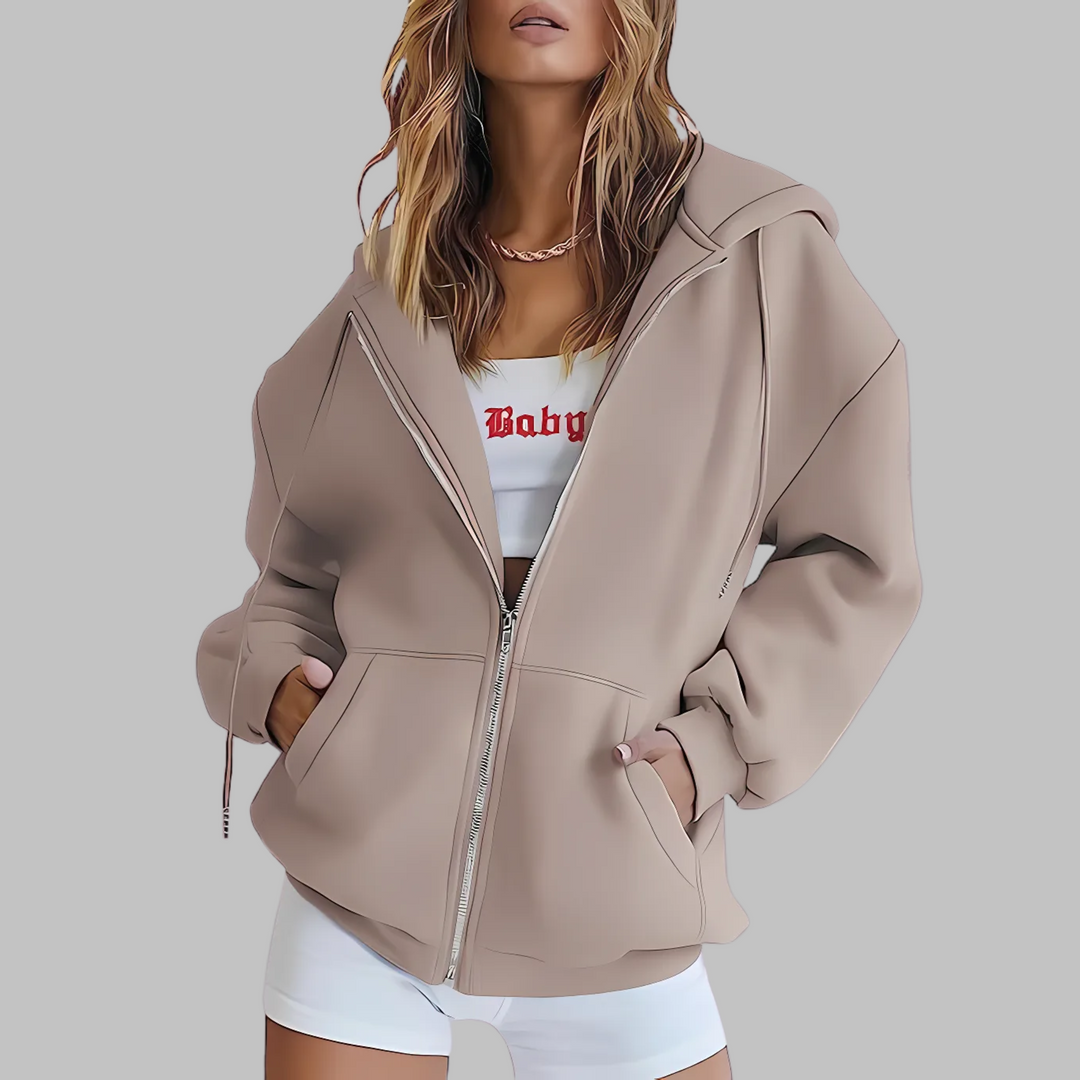 LILMA™ - Veste classique à capuche zippée et oversize