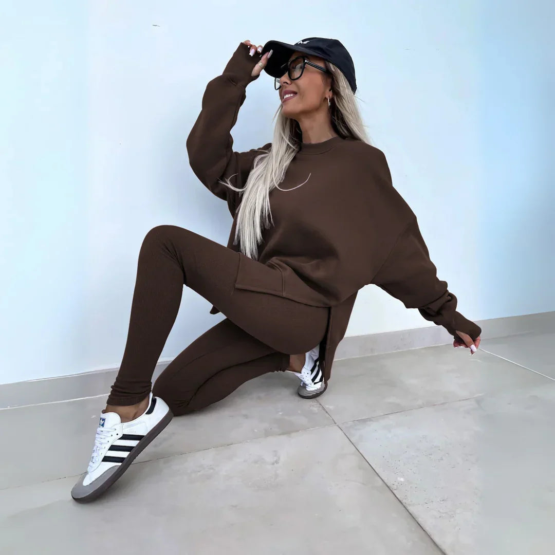 YACHI™ - Ensemble décontracté sweat-shirt à manches longues et pantalon