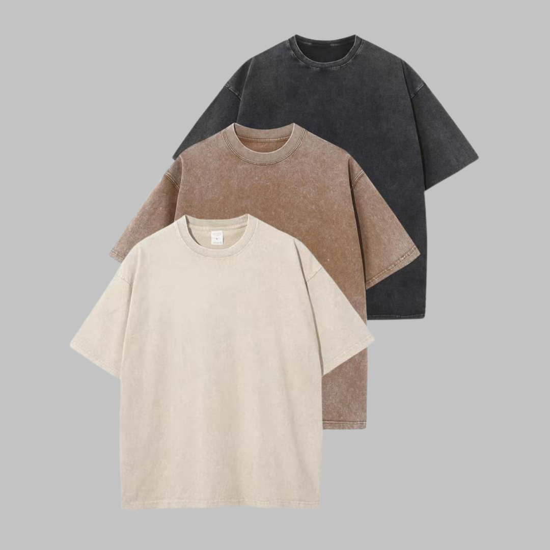 AFINA™ - Chemise unisexe décontractée à col rond et coupe oversize.
